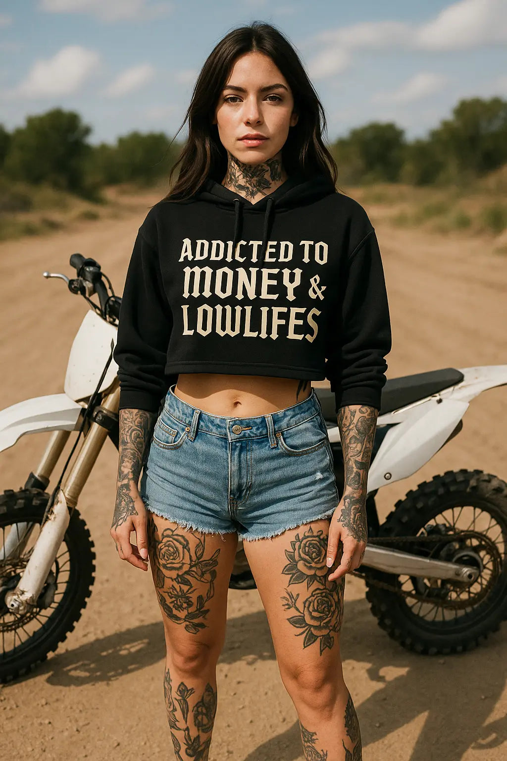 Addicted Crop Hoodie Wild Cactus Boutique