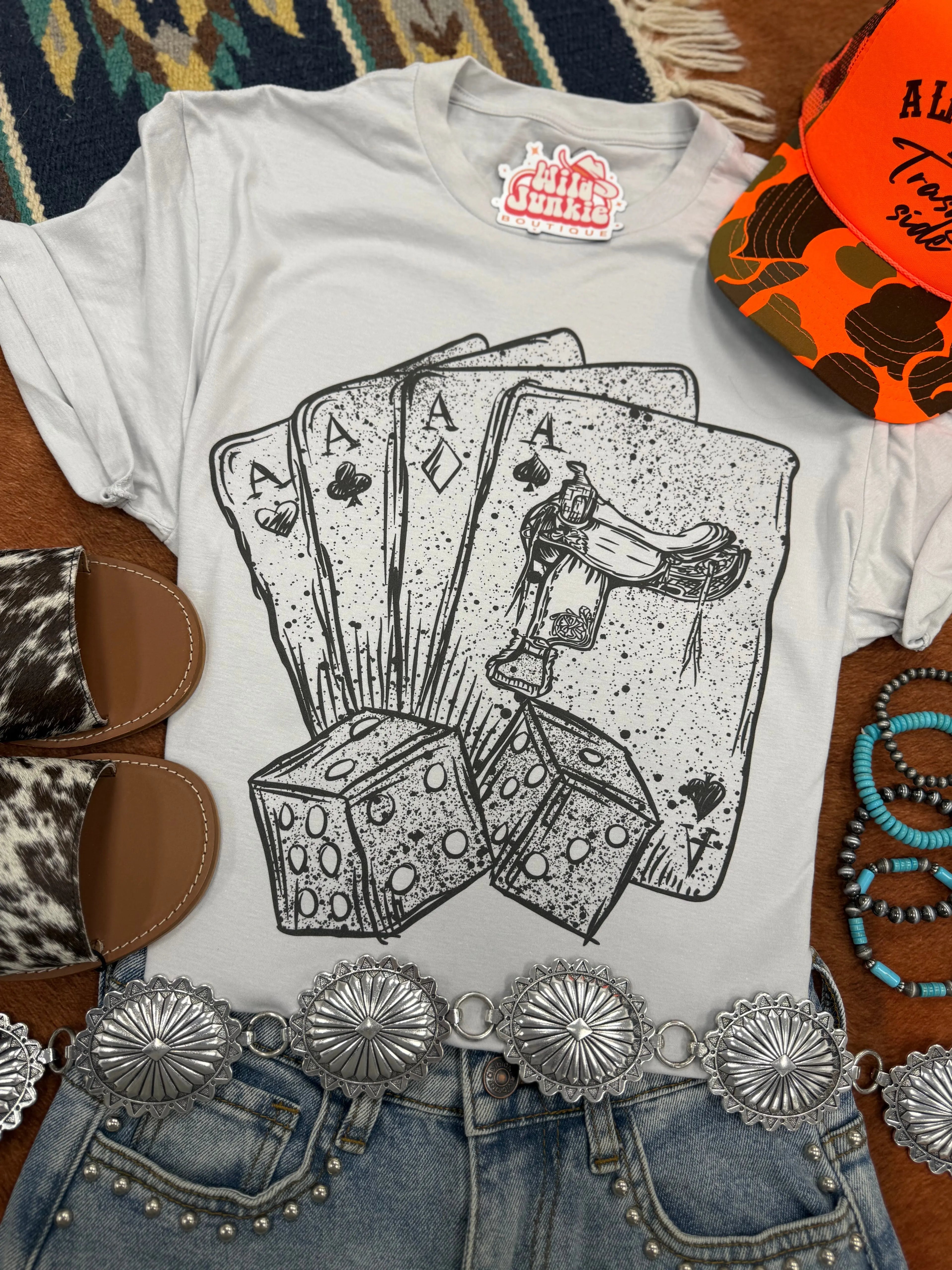 Aces And Dice Graphic Tee Wild Junkie